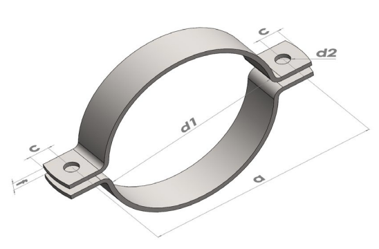 Rohrschelle Form A, ähnlich DIN3567